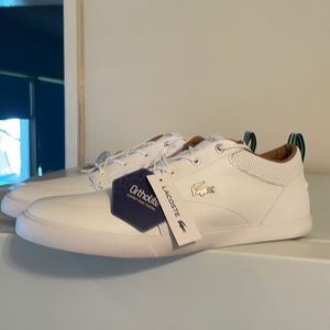 Brand new never worn white Lacoste shoes